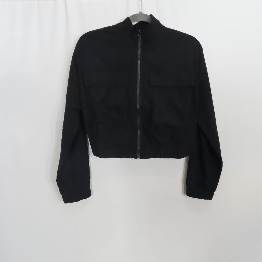 Area Stars Black Waffle Knit Crop Jacket Small - Picture 1 of 5